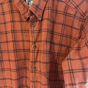Naked & Famous Rust Plaid Shirt